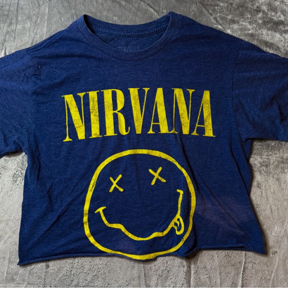 Nirvana Blue and Yellow Graphic T-Shirt